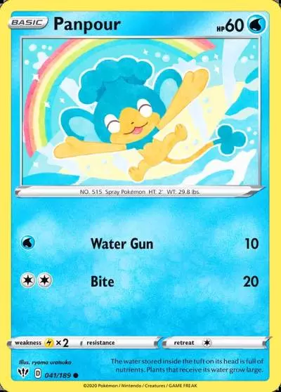 Panpour 41/189 Darkness Ablaze Pokemon card