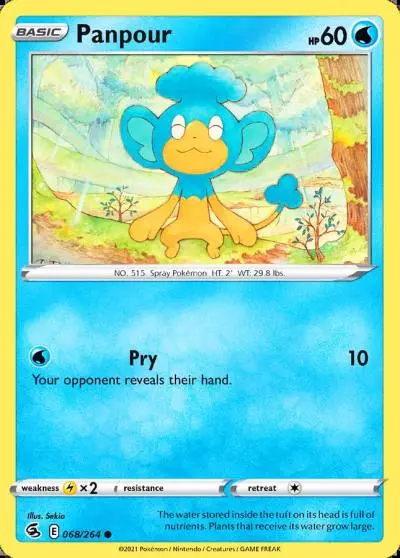 Panpour 68/264 Fusion Strike Pokemon card