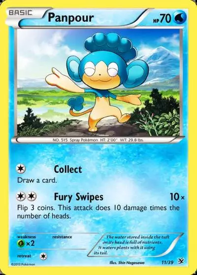 Panpour 11/39 Kalos Starter Set Pokemon card