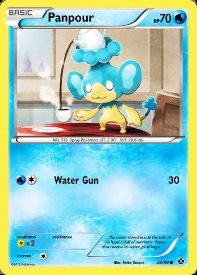 Panpour 28/99 Next Destinies Pokemon card
