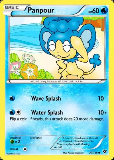 Panpour 37/146 XY Pokemon card