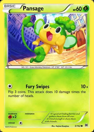 Pansage 5/162 BREAKthrough Pokemon card