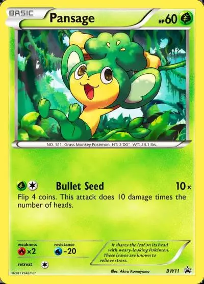 Pansage BW11/101 BW Black Star Promos Pokemon card