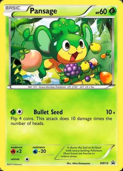 Pansage BW14/101 BW Black Star Promos Pokemon card