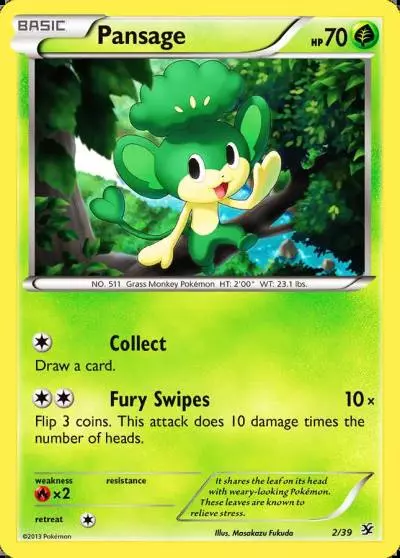 Pansage 2/39 Kalos Starter Set Pokemon card