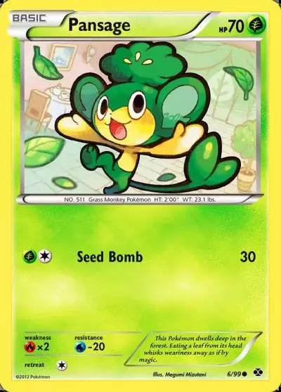 Pansage 6/99 Next Destinies Pokemon card