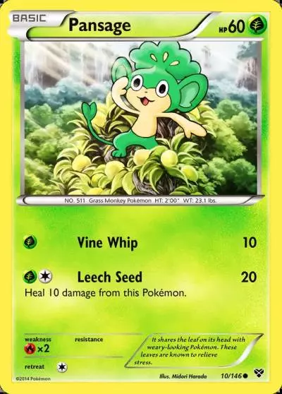 Pansage 10/146 XY Pokemon card