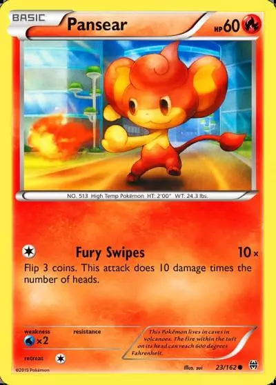 Pansear 23/162 BREAKthrough Pokemon card