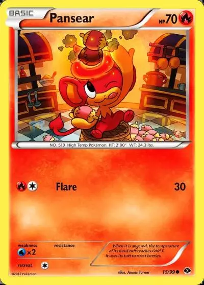 Pansear 15/99 Next Destinies Pokemon card