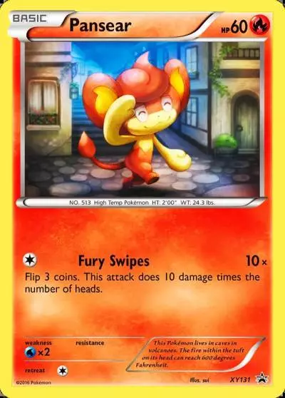 Pansear XY131/211 XY Black Star Promos Pokemon card
