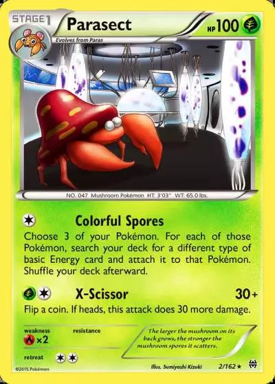 Parasect 2/162 BREAKthrough Pokemon card