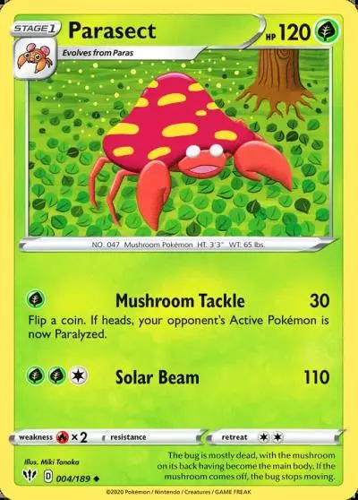 Parasect 4/189 Darkness Ablaze Pokemon card