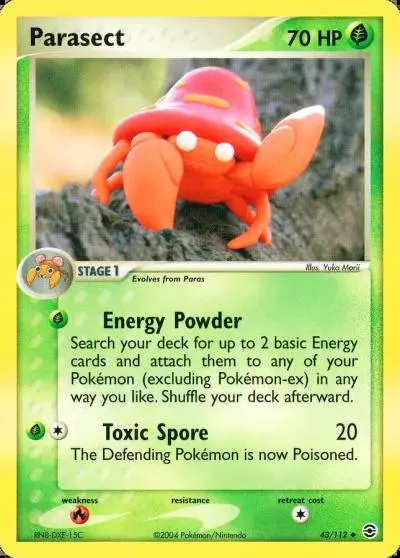 Parasect 43/112 FireRed & LeafGreen Pokemon card