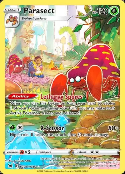 Parasect TG01/30 Lost Origin Trainer Gallery Pokemon card