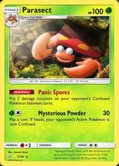 Parasect 7/181 Team Up Pokemon card