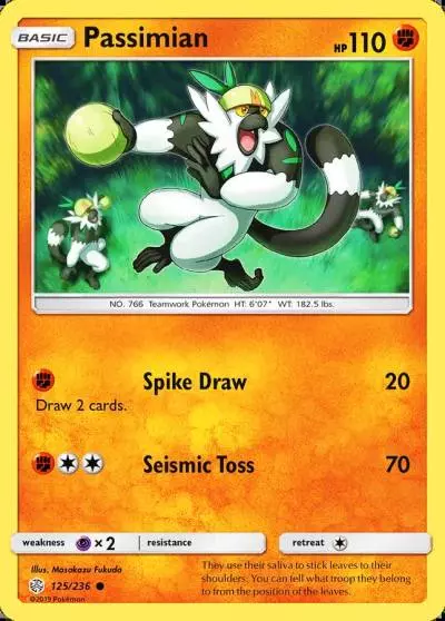 Passimian 125/236 Cosmic Eclipse Pokemon card