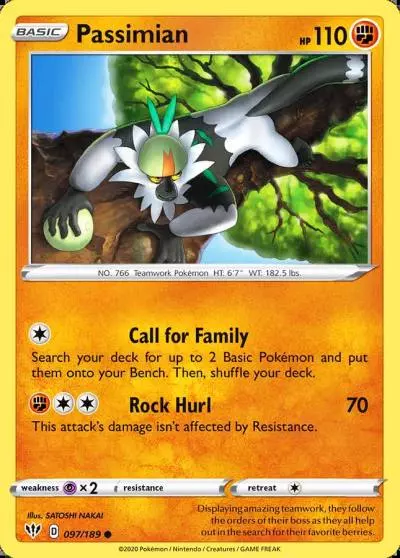 Passimian 97/189 Darkness Ablaze Pokemon card
