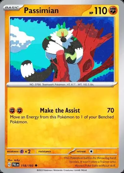 Passimian 118/193 Paldea Evolved Pokemon card