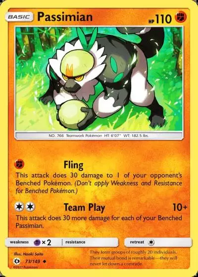 Passimian 73/149 Sun & Moon Pokemon card