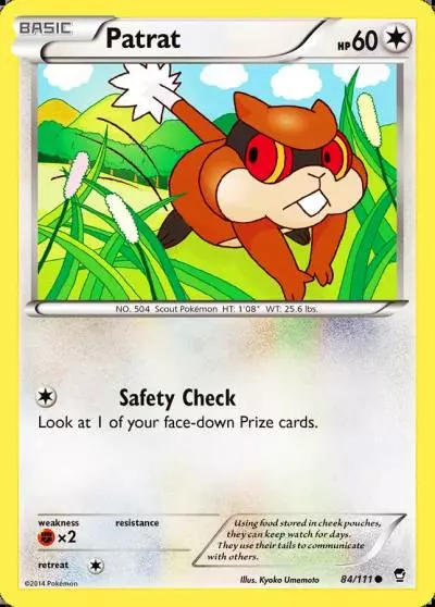 Patrat 84/111 Furious Fists Pokemon card