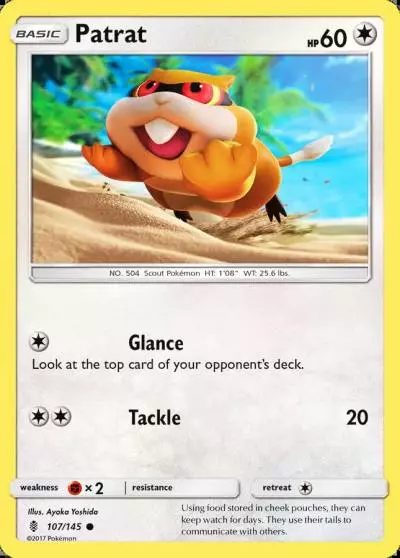 Patrat 107/145 Guardians Rising Pokemon card