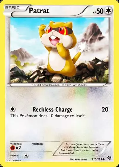 Patrat 110/135 Plasma Storm Pokemon card