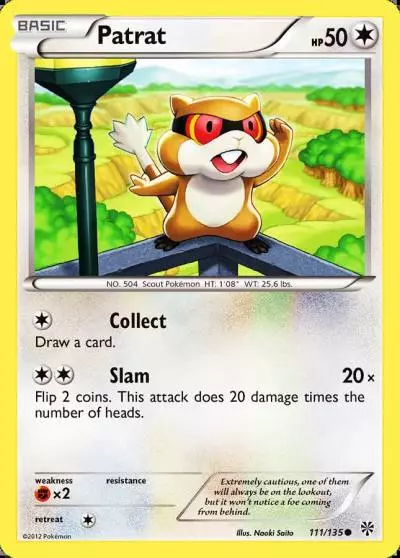 Patrat 111/135 Plasma Storm Pokemon card