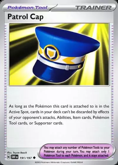 Patrol Cap 191/197 Obsidian Flames Pokemon card