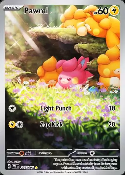 Pawmi 226/91 Paldean Fates Pokemon card