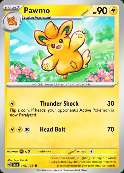 Pawmo 75/198 Scarlet & Violet Pokemon card