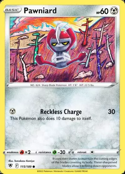 Pawniard 115/189 Astral Radiance Pokemon card