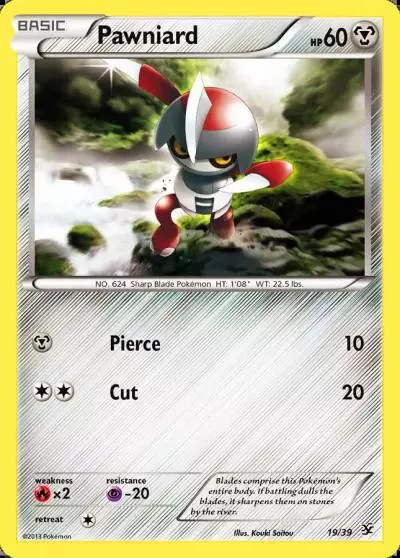 Pawniard 19/39 Kalos Starter Set Pokemon card