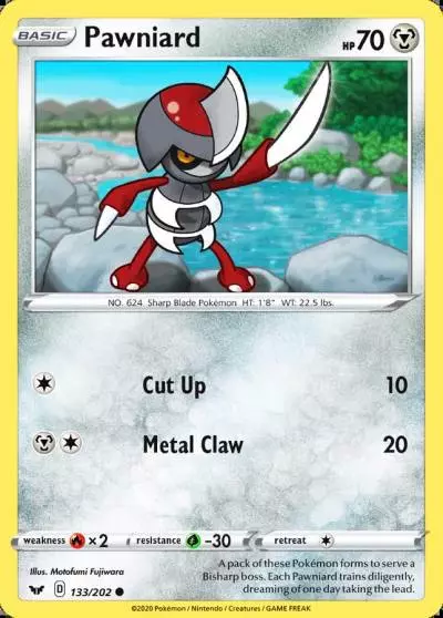 Pawniard 133/202 Sword & Shield Pokemon card