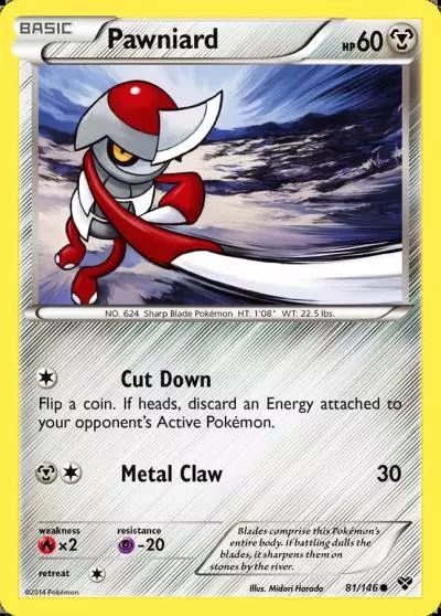 Pawniard 81/146 XY Pokemon card