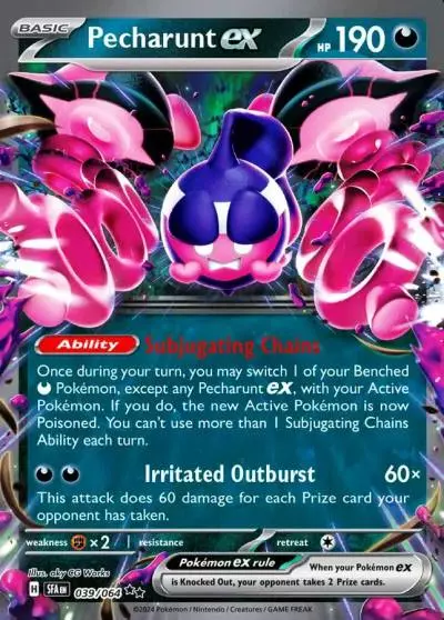 Pecharunt ex 39/64 Shrouded Fable Pokemon card