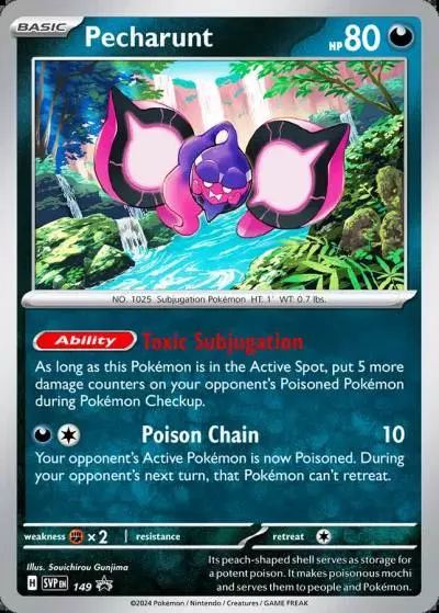 Pecharunt 149/165 Scarlet & Violet Black Star Promos Pokemon card