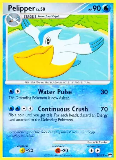 Pelipper 24/99 Arceus Pokemon card