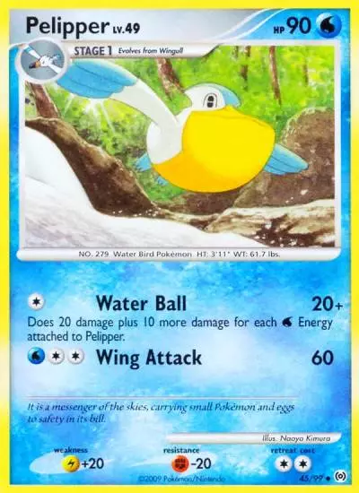 Pelipper 45/99 Arceus Pokemon card
