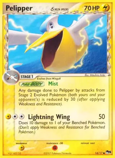 Pelipper δ 14/17 POP Series 5 Pokemon card