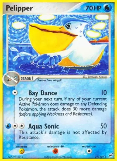 Pelipper 21/107 Deoxys Pokemon card