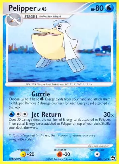 Pelipper 48/106 Great Encounters Pokemon card