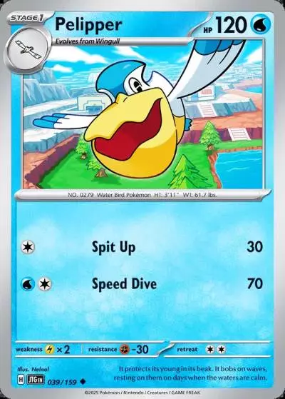 Pelipper 39/159 Journey Together Pokemon card