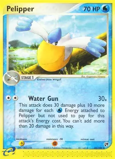 Pelipper 50/100 Sandstorm Pokemon card