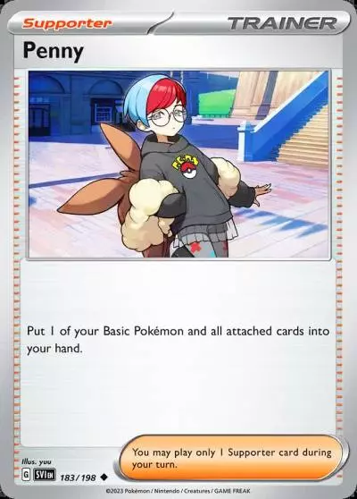 Penny 183/198 Scarlet & Violet Pokemon card