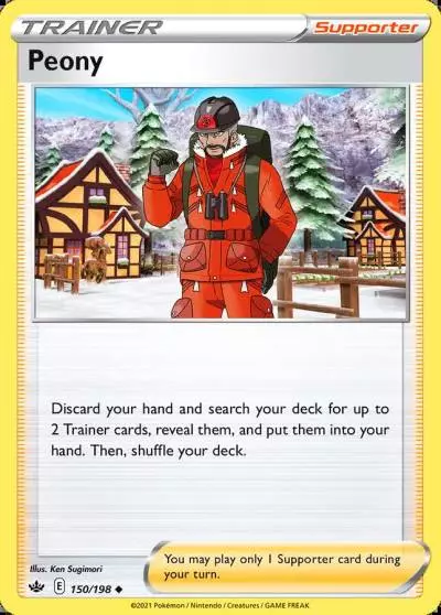 Peony 150/198 Chilling Reign Pokemon card