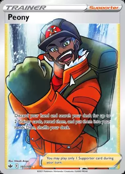 Peony 197/198 Chilling Reign Pokemon card