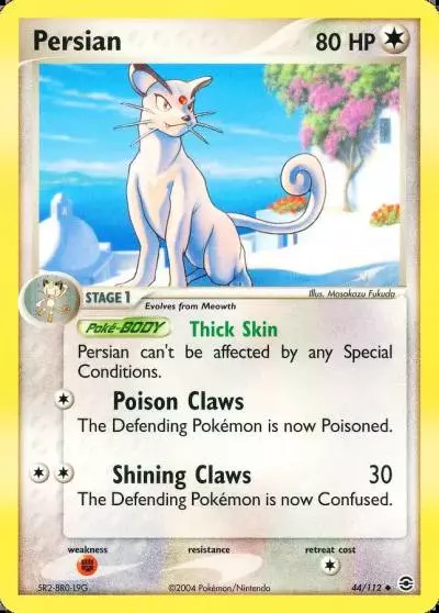 Persian 44/112 FireRed & LeafGreen Pokemon card