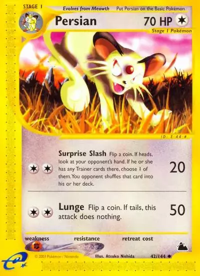 Persian 42/144 Skyridge Pokemon card