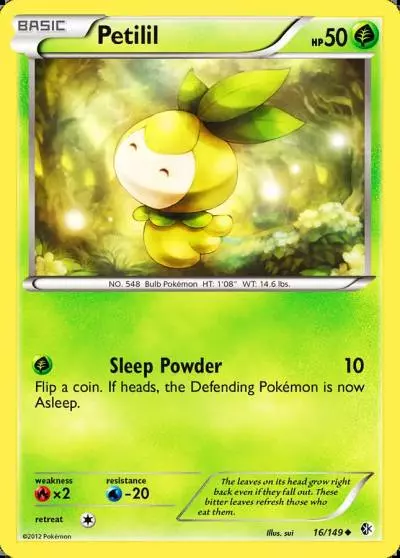 Petilil 16/149 Boundaries Crossed Pokemon card