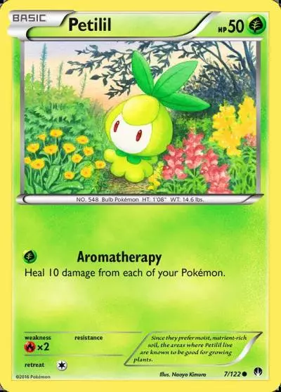 Petilil 7/122 BREAKpoint Pokemon card